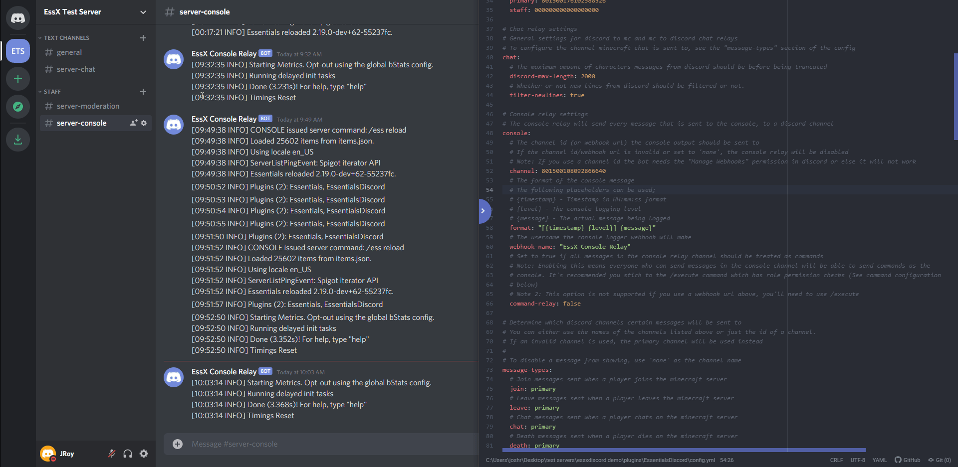 Levels plugin on Discord