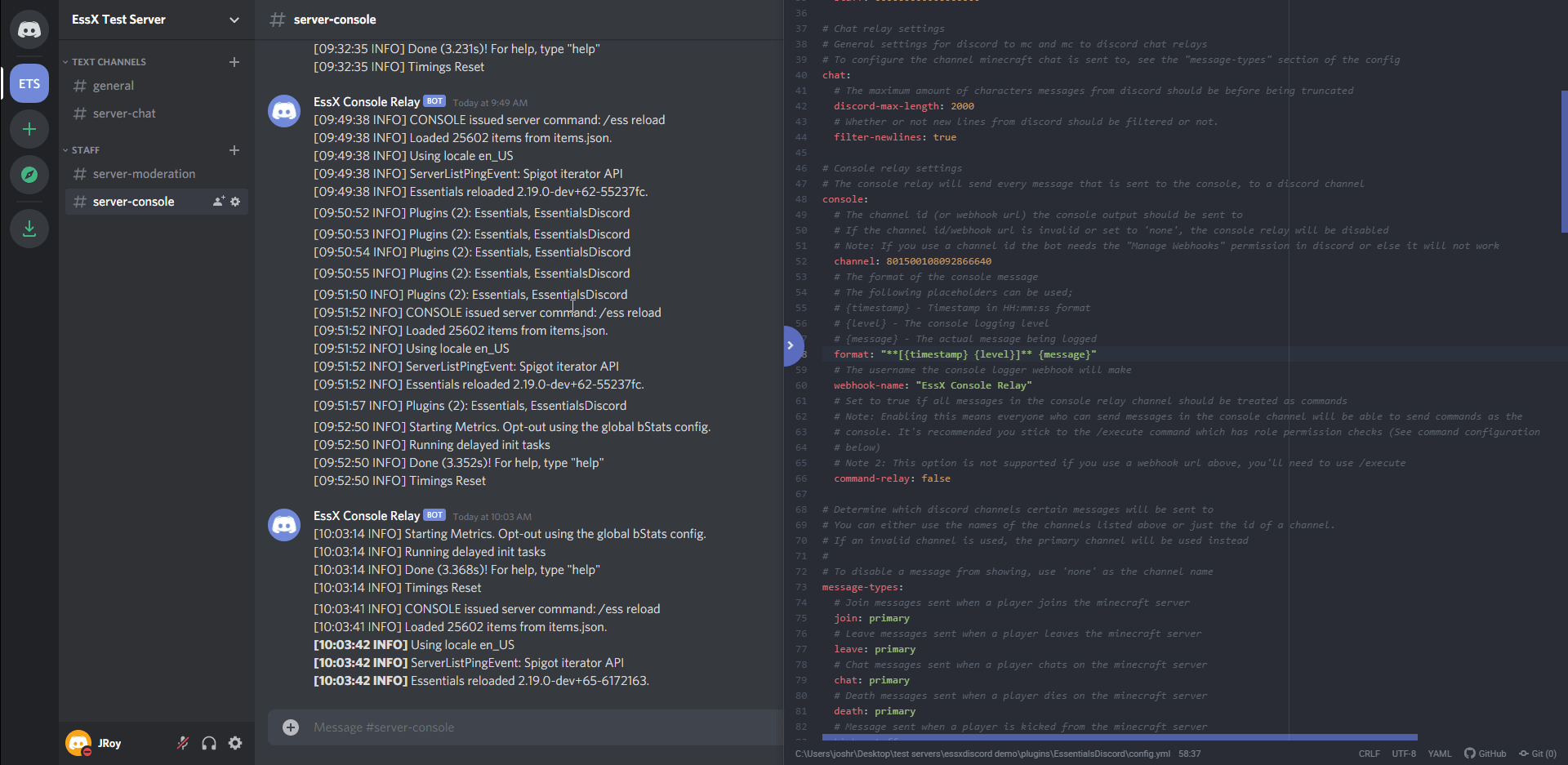 Discord Server Status - Minecraft Plugin